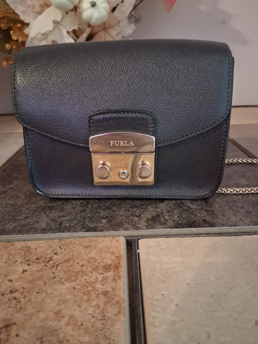 Furla Black Leather Metropolis Mini